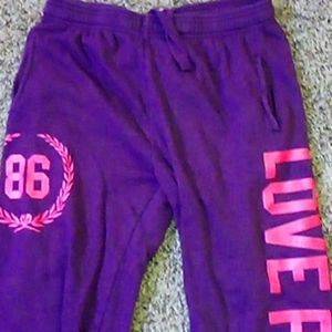 Pink capri sweathpants